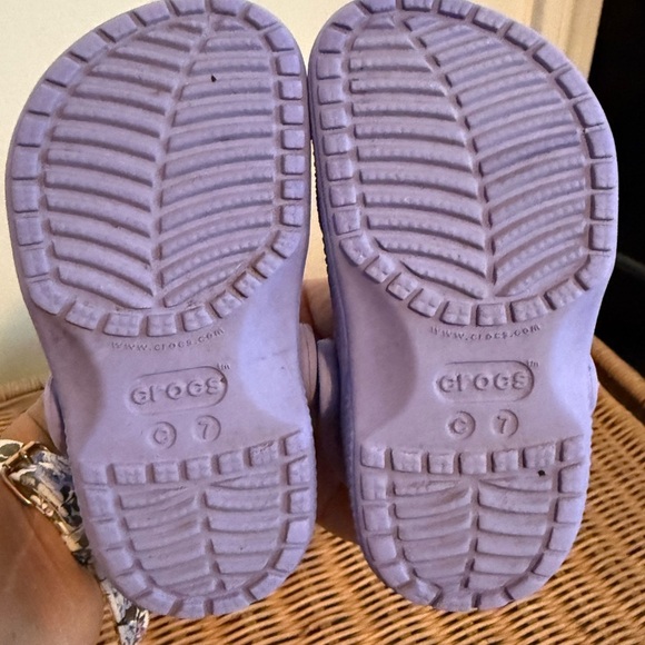 Crocs Kids' Classic Clog Slip-On Lightweight Purple Unisex Sandals Sz C7 - Picture 7 of 8